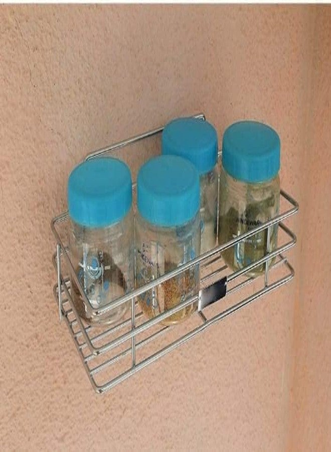 Fastro Stainless Steel Multipurpose Single Layer Rack for Bathroom Shelf / Kitchen / Shampoo Soap Bottle Towel Holder (Self | Pack of 2) - Image 5